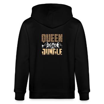 Queen of the Jungle - Stanley/Stella Unisex Bio-Kapuzenjacke CULTIVATOR  - Schwarz - Hinten - Anna (173cm)
