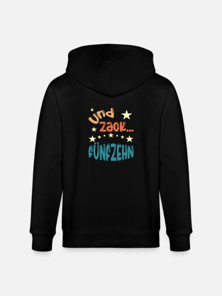 Und zack Fünfzehn - Stanley/Stella Unisex Bio-Kapuzenjacke CULTIVATOR - Schwarz
