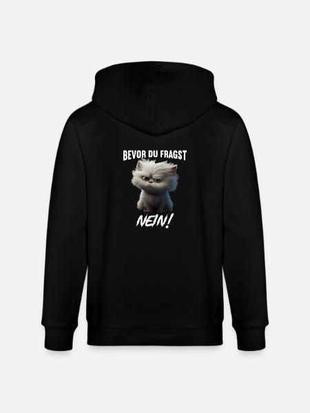 Bevor du fragst Nein - Stanley/Stella Unisex Bio-Kapuzenjacke CULTIVATOR  - Schwarz