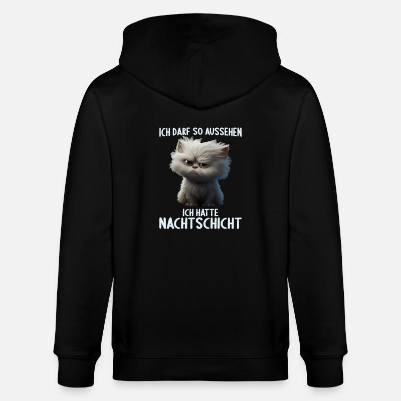 Nachtschicht Dienst Krankenschwester Pflegekraft - Stanley/Stella Unisex Bio-Kapuzenjacke CULTIVATOR  - Schwarz