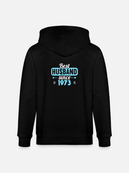 50th Wedding Anniversary Best Husband since 1973 - Stanley/Stella CULTIVATOR  Unisex Organic Hooded Jacket - black