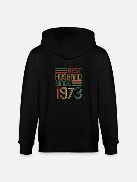50th Wedding Anniversary Best Husband since 1973 - Stanley/Stella CULTIVATOR  Unisex Organic Hooded Jacket - black