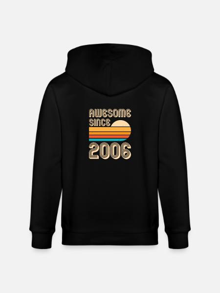Awesome Since 2006 - Stanley/Stella CULTIVATOR Unisex Organic Hooded Jacket - black