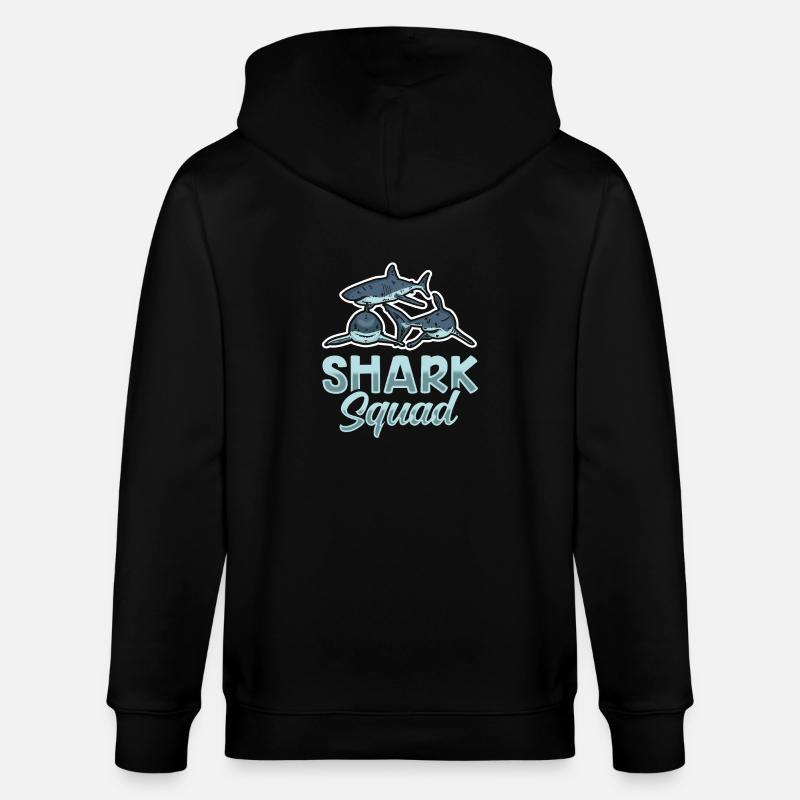 Escouade de requins - Veste à capuche bio CULTIVATOR Stanley/Stella Unisexe - noir