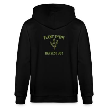 Plantez la joie de la récolte du thym - Veste à capuche bio CULTIVATOR Stanley/Stella Unisexe - noir - Dos - Anna (173cm)