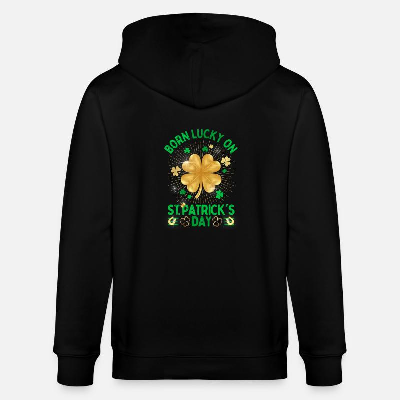 Irland Saint Patrick's Day oder - Stanley/Stella Unisex Bio-Kapuzenjacke CULTIVATOR  - Schwarz