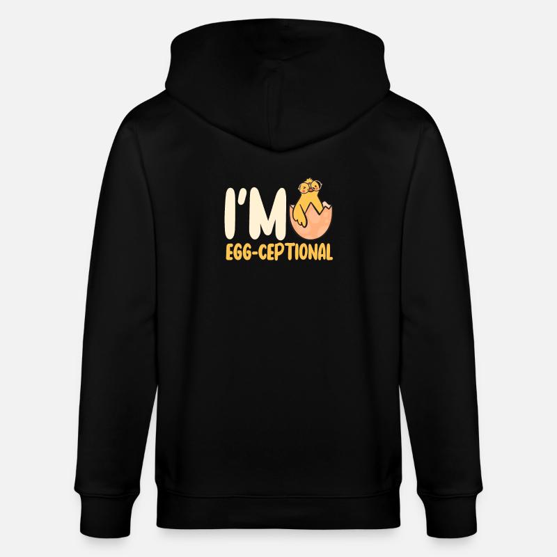 Je suis Egg-Ceptional - Veste à capuche bio CULTIVATOR Stanley/Stella Unisexe - noir