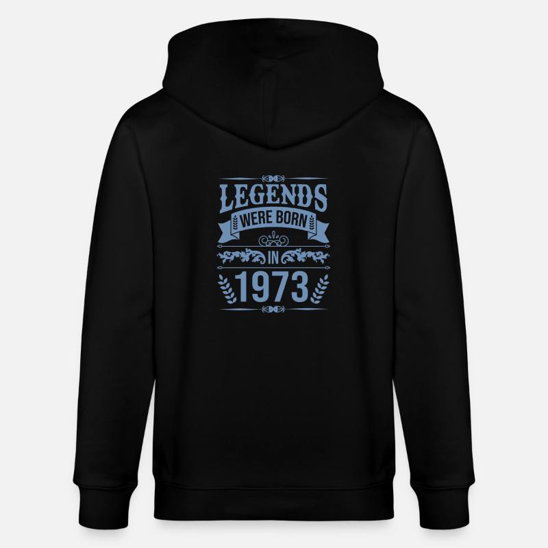 Legenden wurden 1973 geboren - Stanley/Stella Unisex Bio-Kapuzenjacke CULTIVATOR  - Schwarz