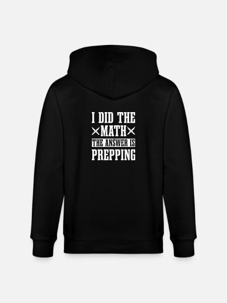 Fun Prepping Design - Stanley/Stella CULTIVATOR  Unisex Organic Hooded Jacket - black