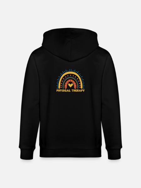 Great physiotherapy rainbow - Stanley/Stella CULTIVATOR Unisex Organic Hooded Jacket - black