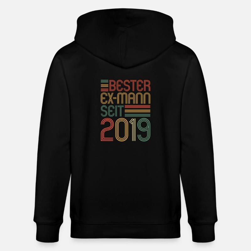 Weltbester Ex-Mann seit 2019 Scheidungs - Stanley/Stella Unisex Bio-Kapuzenjacke CULTIVATOR  - Schwarz