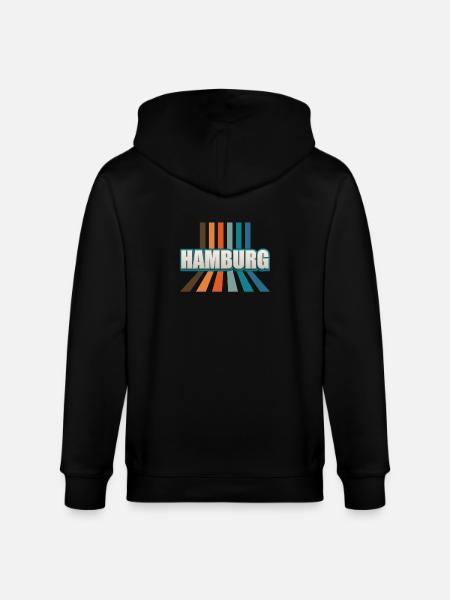 Hamburgerin Hamburger Hamburg - Stanley/Stella Unisex Bio-Kapuzenjacke CULTIVATOR  - Schwarz