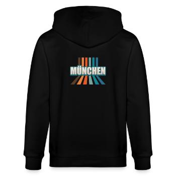 Münchnerin Münchner München - Stanley/Stella Unisex Bio-Kapuzenjacke CULTIVATOR  - Schwarz - Hinten - Anna (173cm)