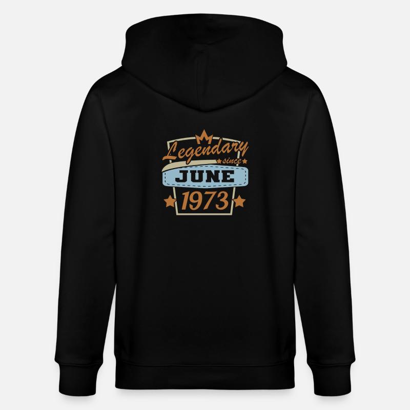 Millésime 1973 Anniversaire Dictons - Veste à capuche bio CULTIVATOR Stanley/Stella Unisexe - noir