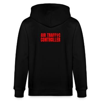 Air traffic controller - Stanley/Stella CULTIVATOR  Unisex Organic Hooded Jacket - black - Back - Anna (173cm)
