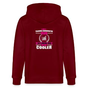 Funny Training Coordinator Mom Mother's Day - Stanley/Stella CULTIVATOR  Unisex Organic Hooded Jacket - burgundy - Back - Anna (173cm)
