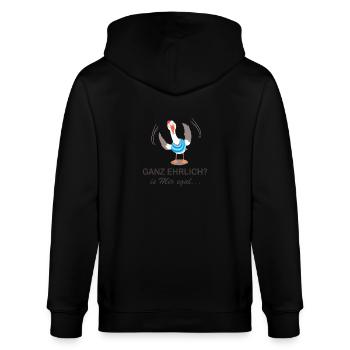 Ganz ehrlich? is mir egal... - Stanley/Stella Unisex Bio-Kapuzenjacke CULTIVATOR  - Schwarz - Hinten - Anna (173cm)