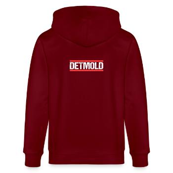 Detmolderin Detmolder Detmold - Stanley/Stella Unisex Bio-Kapuzenjacke CULTIVATOR  - Burgunderrot - Hinten - Anna (173cm)