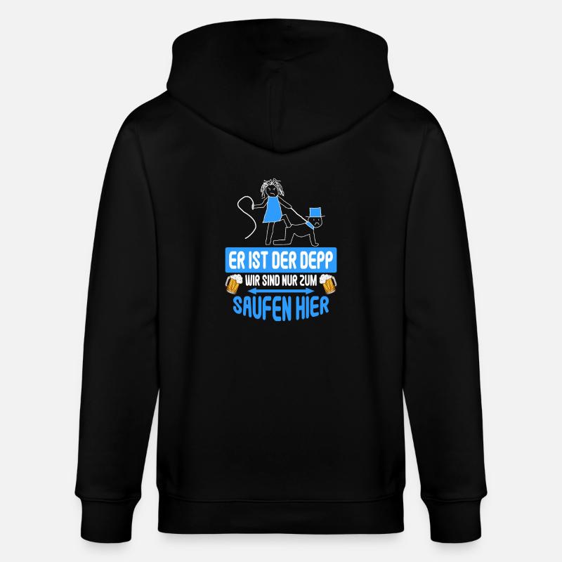 Junggesellenabschied Poltern Polterabend JGA - Stanley/Stella Unisex Bio-Kapuzenjacke CULTIVATOR  - Schwarz