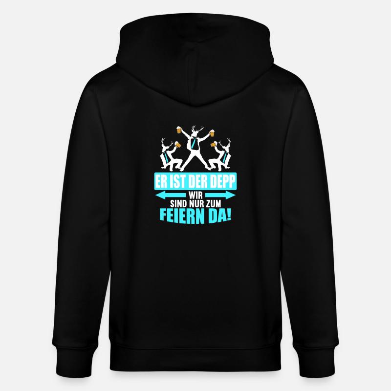 Junggesellenabschied Poltern Polterabend JGA - Stanley/Stella Unisex Bio-Kapuzenjacke CULTIVATOR  - Schwarz