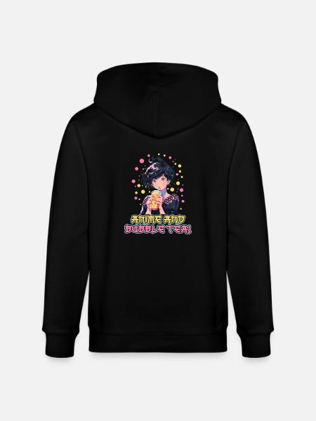 Anime et Boba Bubble Tea - Veste à capuche bio CULTIVATOR Stanley/Stella Unisexe - noir