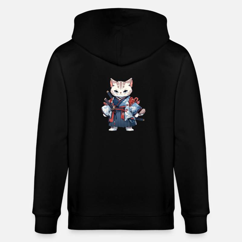 Chat d’Asie Samouraï japonais Samouraï - Veste à capuche bio CULTIVATOR Stanley/Stella Unisexe - noir