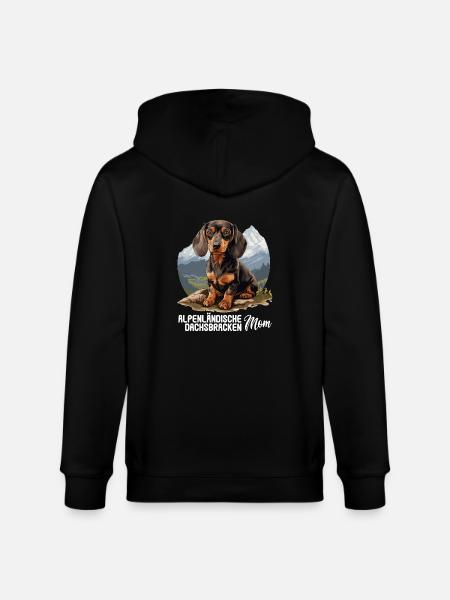 Alpenländische Dachsbracke - Stanley/Stella Unisex Bio-Kapuzenjacke CULTIVATOR - Schwarz