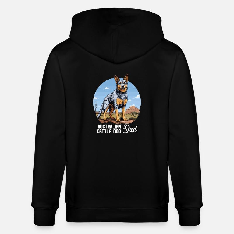 Hund Bouvier australien - Veste à capuche bio CULTIVATOR Stanley/Stella Unisexe - noir