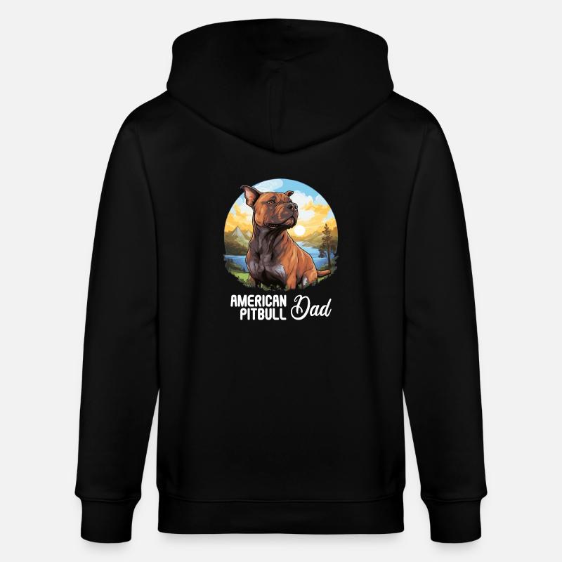 Chien Pitbull américain - Veste à capuche bio CULTIVATOR Stanley/Stella Unisexe - noir
