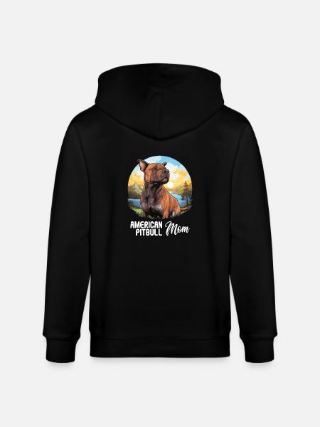 Hund American Pitbull - Stanley/Stella Unisex Bio-Kapuzenjacke CULTIVATOR  - Schwarz