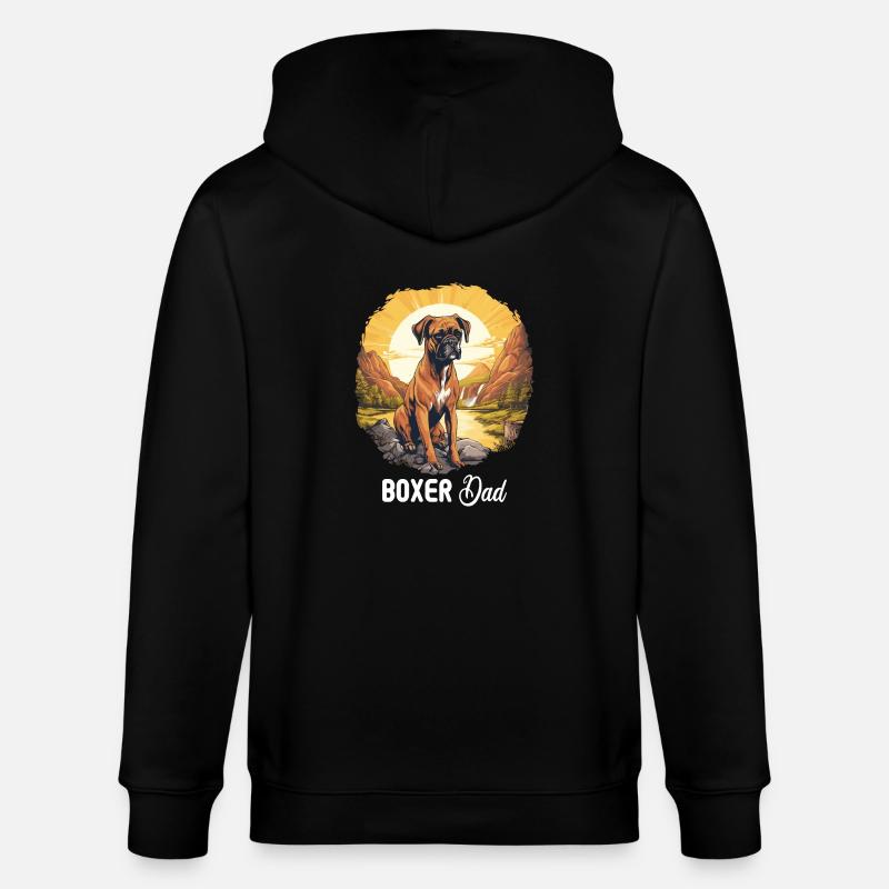 Chien Boxer - Veste à capuche bio CULTIVATOR Stanley/Stella Unisexe - noir