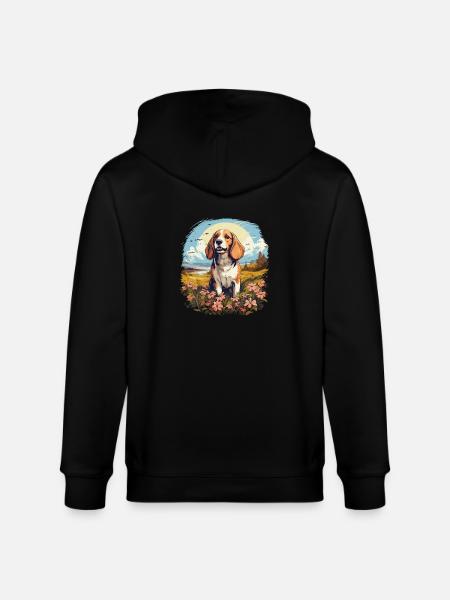 Dog Beagle - Stanley/Stella CULTIVATOR Unisex Organic Hooded Jacket - black