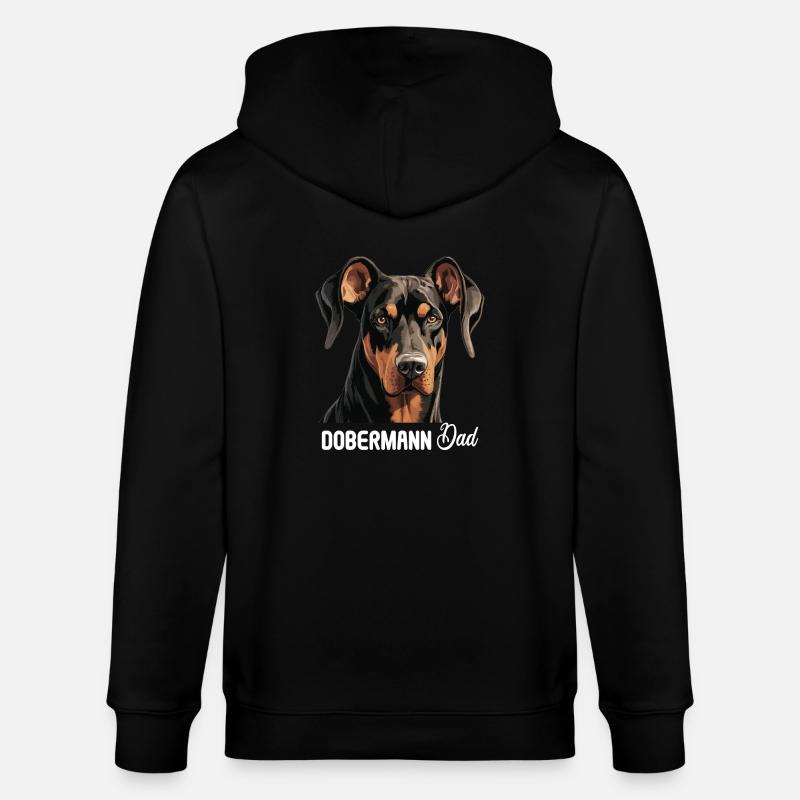 Chien Doberman - Veste à capuche bio CULTIVATOR Stanley/Stella Unisexe - noir