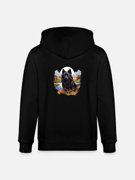 Schipperke - Stanley/Stella CULTIVATOR Unisex Organic Hooded Jacket - black