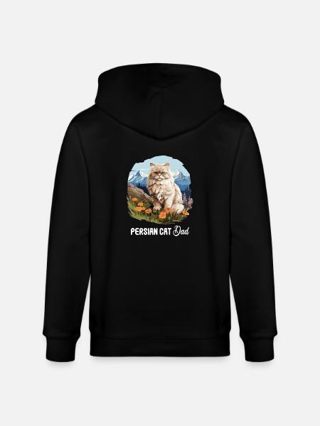 Persian Cat Perser Katze - Stanley/Stella CULTIVATOR Unisex Organic Hooded Jacket - black