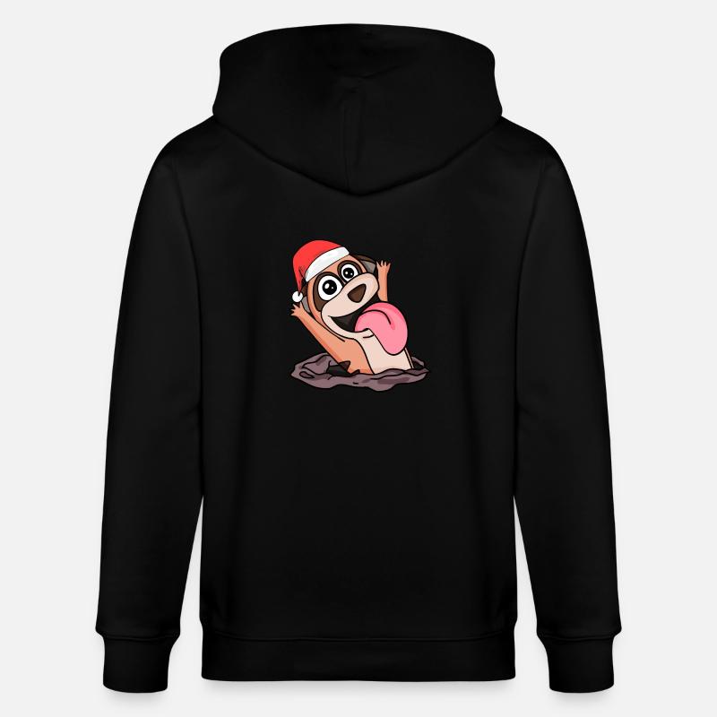Noël de suricate - Veste à capuche bio CULTIVATOR Stanley/Stella Unisexe - noir