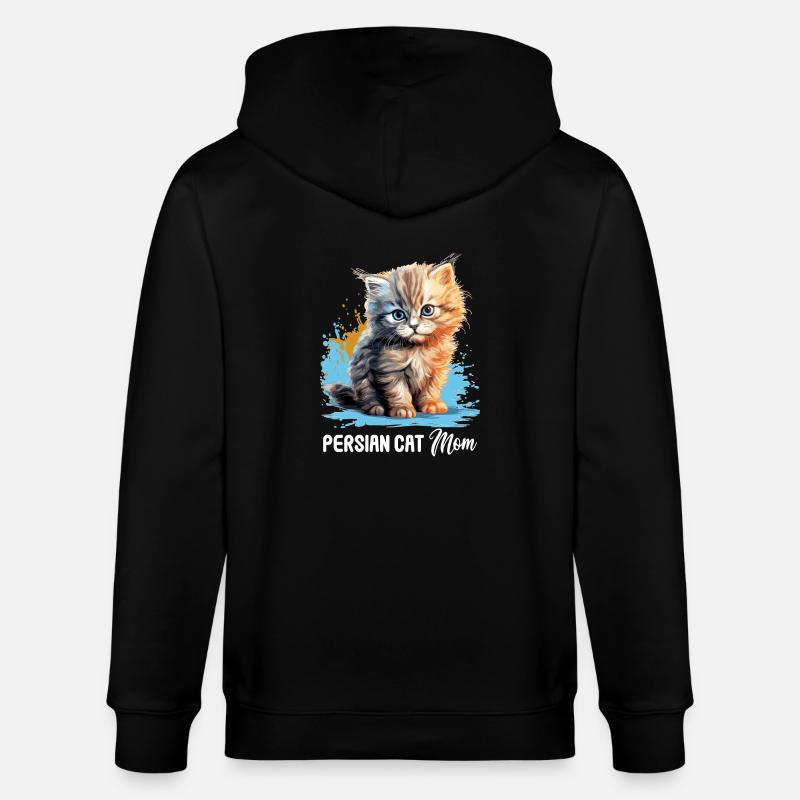 Chat persan Perser Katze - Veste à capuche bio CULTIVATOR Stanley/Stella Unisexe - noir