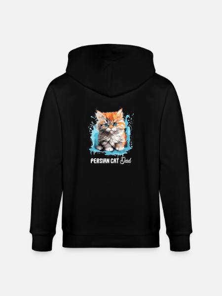 Chat persan Perser Katze - Veste à capuche bio CULTIVATOR Stanley/Stella Unisexe - noir