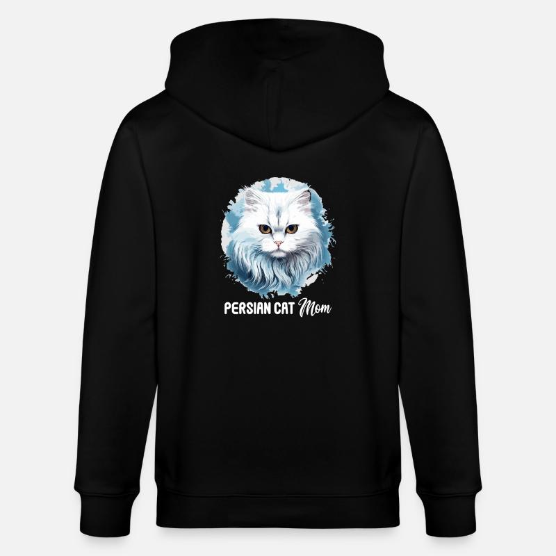 Chat persan Perser Katze - Veste à capuche bio CULTIVATOR Stanley/Stella Unisexe - noir