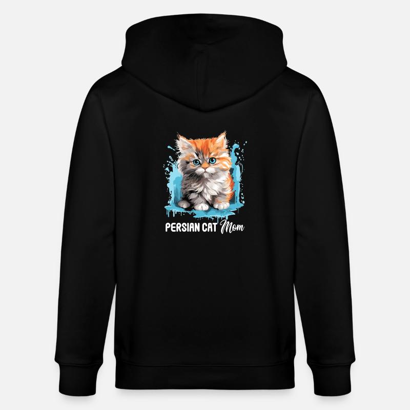 Chat persan Perser Katze - Veste à capuche bio CULTIVATOR Stanley/Stella Unisexe - noir