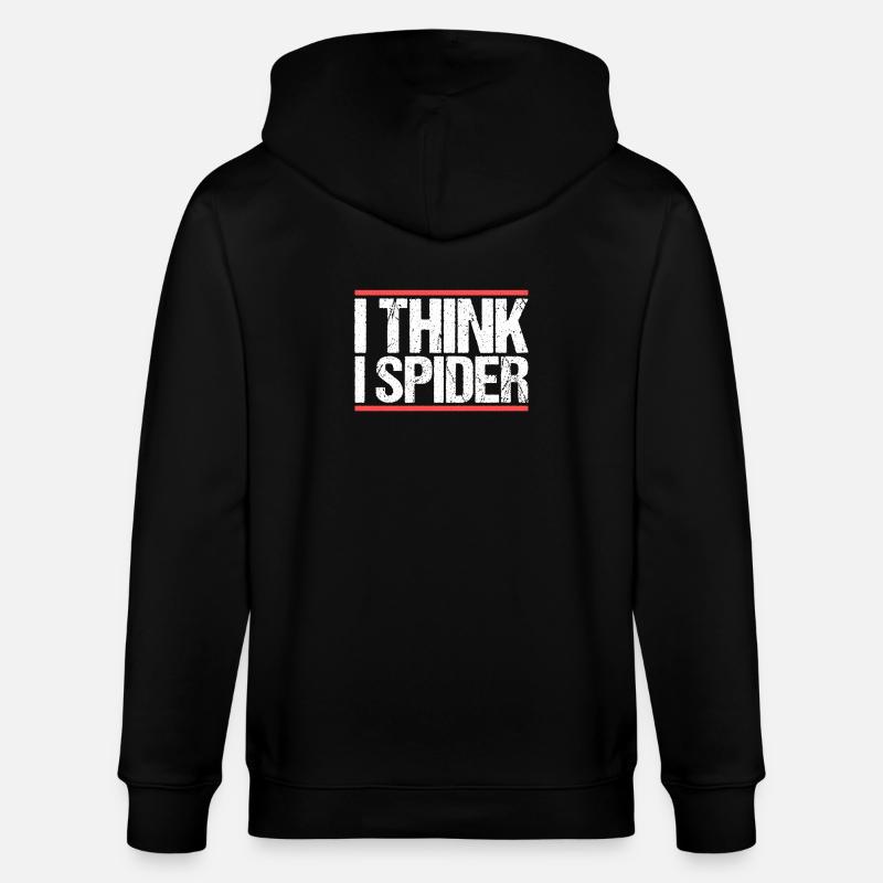 I think i spider. Denglisch - Stanley/Stella Unisex Bio-Kapuzenjacke CULTIVATOR - Schwarz
