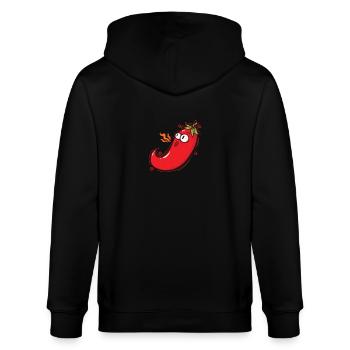 Piment Chaleur Épice Chaleur Degré de piquant - Veste à capuche bio CULTIVATOR Stanley/Stella Unisexe - noir - Dos - Anna (173cm)