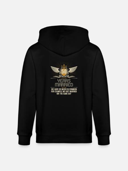 We have a lot in common 50th wedding anniversary - Stanley/Stella CULTIVATOR  Unisex Organic Hooded Jacket - black
