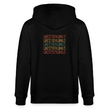 Westerwald - Stanley/Stella Unisex Bio-Kapuzenjacke CULTIVATOR  - Schwarz - Hinten - Anna (173cm)