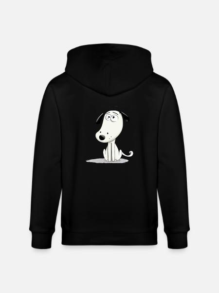 Okô the skeptical dog - Stanley/Stella CULTIVATOR Unisex Organic Hooded Jacket - black
