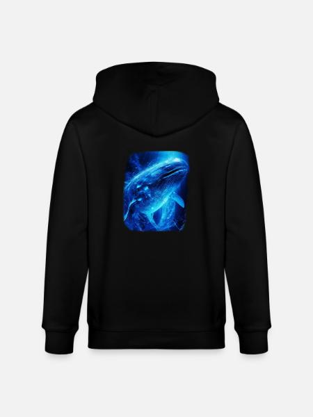 Blue Whale - Stanley/Stella CULTIVATOR Unisex Organic Hooded Jacket - black