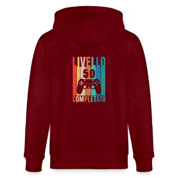 Niveau 50 - Veste à capuche bio CULTIVATOR Stanley/Stella Unisexe - bordeaux - Dos - Anna (173cm)