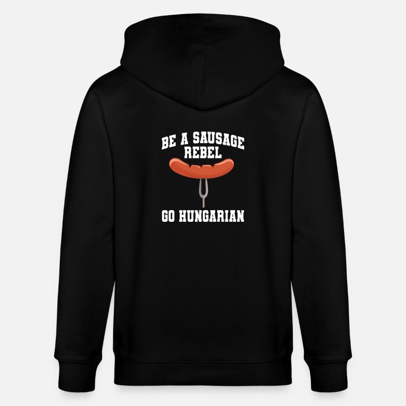 authentUngarischer Wurst-rebell - Stanley/Stella Unisex Bio-Kapuzenjacke CULTIVATOR - Schwarz