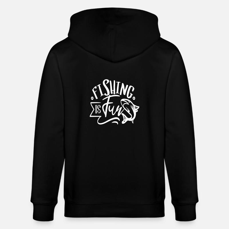 La pêche, c’est amusant - Veste à capuche bio CULTIVATOR Stanley/Stella Unisexe - noir