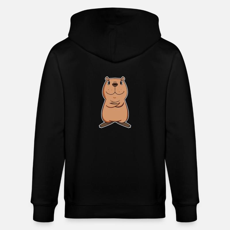 Capybara - Veste à capuche bio CULTIVATOR Stanley/Stella Unisexe - noir